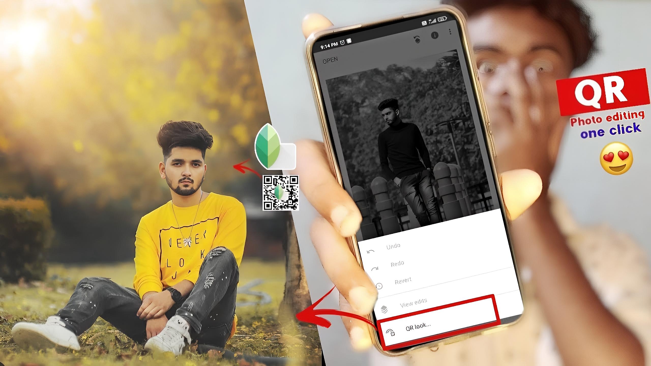 Snapseed QR Code Photo Editing